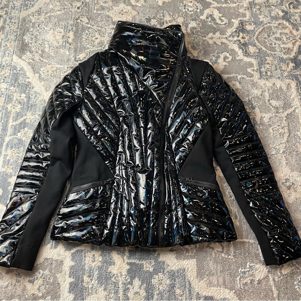 Blanc Noir Iridescent Black Puffer Jacket - Picture 11 of 11